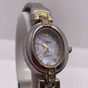 Vivani Mop Dial Gold Worn Quartz Watch Works New Battery